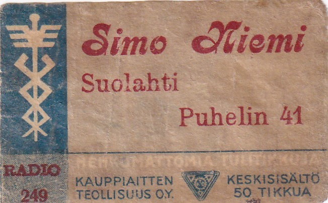 Suolahti, Simo Niemi, Radio  249  1/8