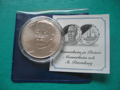 Suomi 10e hopea juhlaraha Mannerheim - 2003