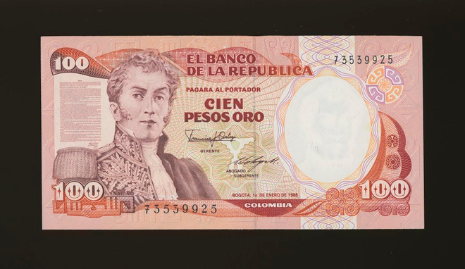 Kolumbia 100 Peso Oro 1.1.1986, P426b, UNC