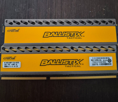 8gb (2 x 4gb) DDR3 1600mhz Ballistix Tactical