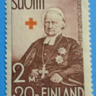 5.1.1938 Punainen Risti,2 mk+ 20 p lilankarmiini, LAPE 206** - pikkukuva 1