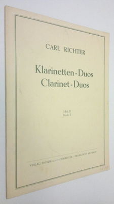 Carl Richter : Klarinetten-Duos heft 2 = Clarinet-Duos bo...