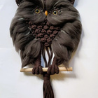Makramee pöllö - Tummanruskea - 28 cm x 58 cm - pikkukuva 2