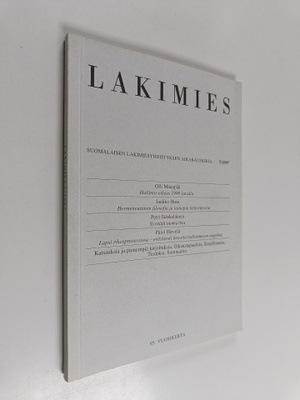 Lakimies 7/1997 : Suomalaisen lakimiesyhdistyksen aikakau...