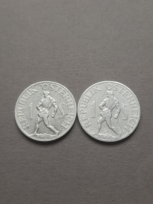 Itävalta 1 schilling 1946, 2 kpl