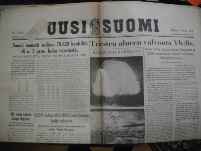 Uusi Suomi Nro 174 3.7.1946 (7.11)