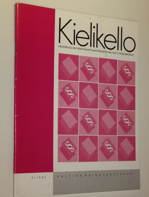 Kielikello 3/1992 : kielenhuollon tiedotuslehti