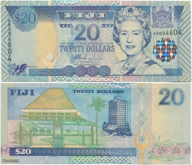 Fiji Fidzi 20 Dollars 2002 (P-107) UNC QEII