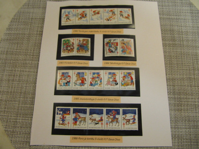 Joulumerkki 1982-1986  19 kpl.