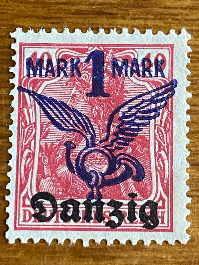 SAKSA DANZIG 1920 LENTOPOSTI**