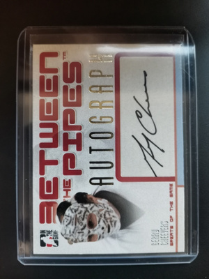 2006-07 ITG Between the pipes auto Gerry Cheevers