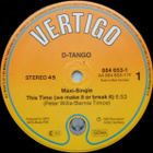 D - TANGO :: THIS TIME :: VINYYLI MAXI 12" 1986 - pikkukuva 3