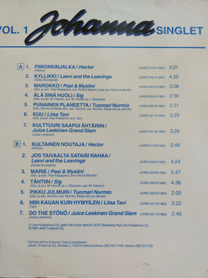 LP Various – Masters - Johanna Singlet Vol. 1
