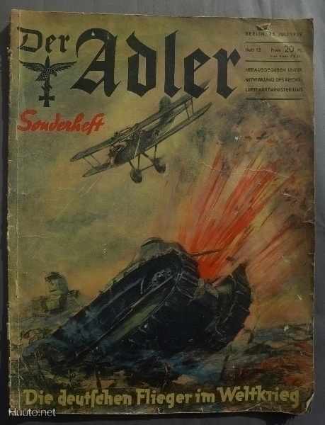 LEHTI ADLER  erikoisnumero lentokone sota hakaristi