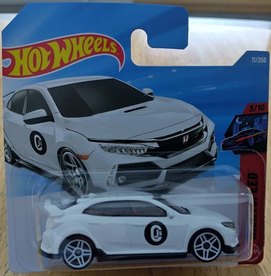 Honda Civic Type R Hatchback 5D White 2018 Hot Wheels 1:64