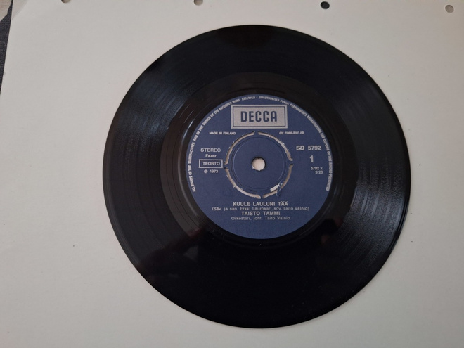 TAISTO TAMMI - KUULE LAULUNI TÄÄ 7 " Single
