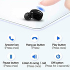 Mini X9 Bluetooth 5.1 Vastamelu Nappikuuloke (UUSI) - pikkukuva 4
