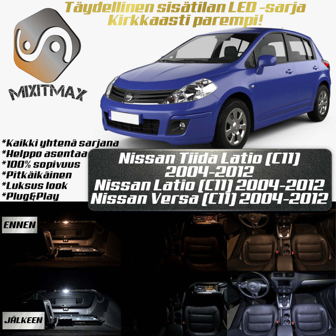 Nissan Latio / Versa (C11) Sisätilan LED-sarja 7