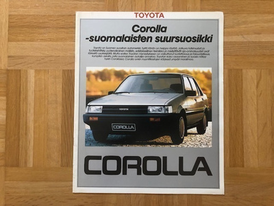 Esite Toyota Corolla vuodelta 1985