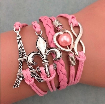 610 .. Infinity Eiffel Tower Heart Pearl .. Rannekoru