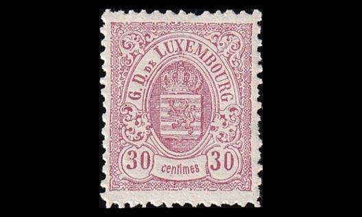 Luxemburg 44B * Vaakuna 30 C (12½:12) (1880)