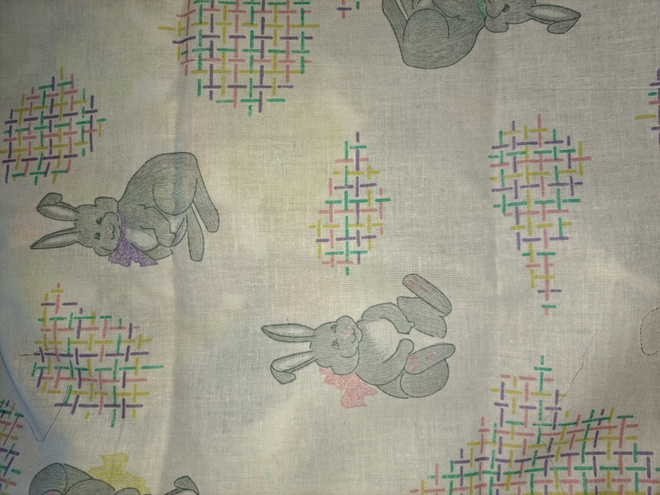 Tilkkutyökangas  pupujusseja 32x65cm