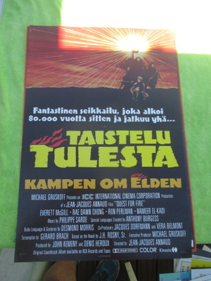 TAISTELU TULESTA - vanha orig elokuvajuliste