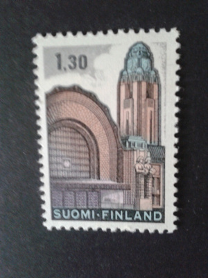 1971 yleismerkki helsingin rautatieasema**
