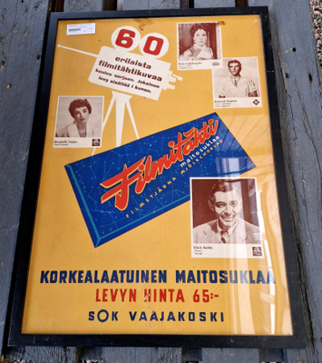 Filmitähti maitosuklaa mainosjuliste 1950-luvulta 70×90cm