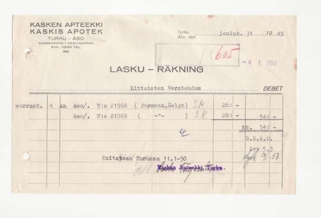 ASIAPAPERI KASKEN APTEEKKI