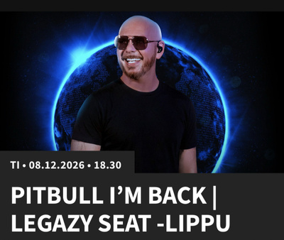 Pitbull 7.12 Legazy liput 2 kpl!