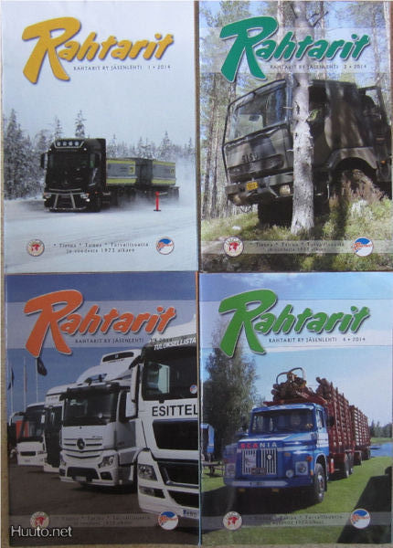 4 kpl RAHTARIT lehti vuodelta 2014 no:t 1,2,3 & 4