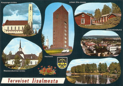 IISALMI: 6-kuva + vaakuna. Ei kulk.
