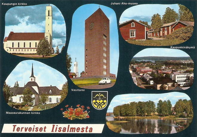 IISALMI: 6-kuva + vaakuna. Ei kulk.