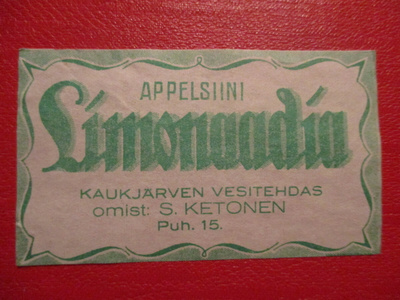 KAUKJÄRVEN VESITEHDAS S.KETONEN APPELSIINI LIMONAADIA  (W)