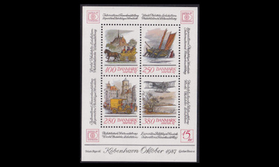 Tanska 859-62BL05 ** Hafnia postimerkkinäyttely (1986)