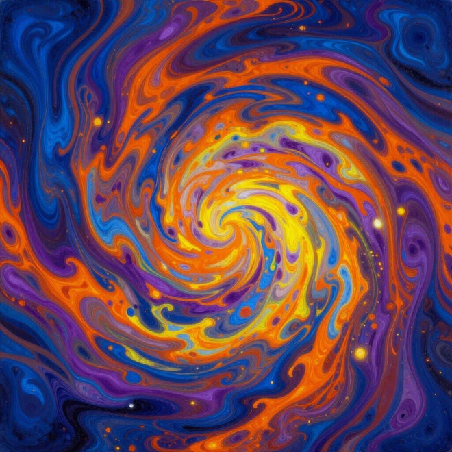 Uusi abstrakti alumiinitaulu 40 cm x 40 cm