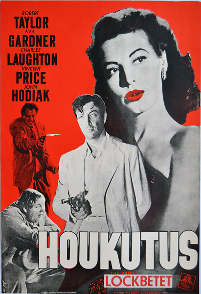 Elokuvajuliste: Houkutus (Ava Gardner, film noir)