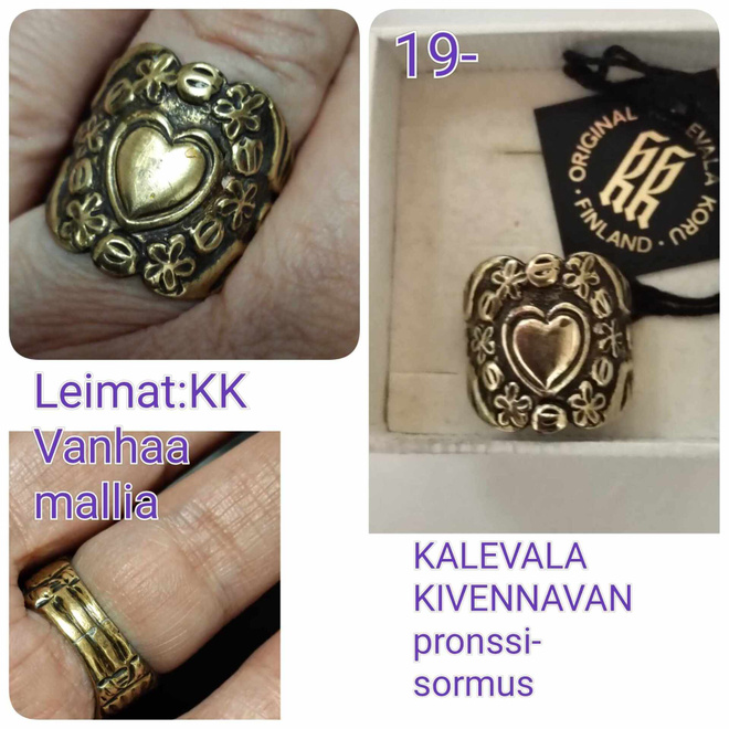 KALEVALA, KIVENNAVAN -sormus, pronssi 19-
