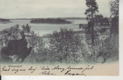 Haapavesi 1904 kulkenut kortti.
