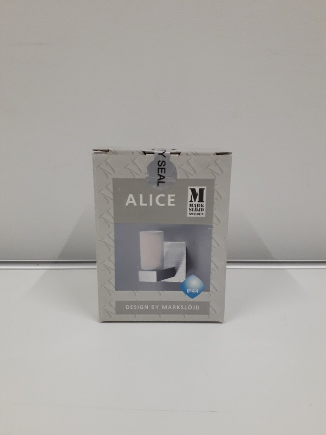Seinävalaisin Alice 1lmp (alum-white, MarkSlöjd, uusi)