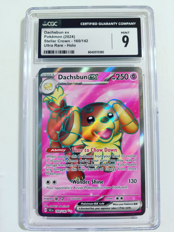 Dachsbun ex - Stellar Crown 160/142 Ultra Rare Holo CGC 9