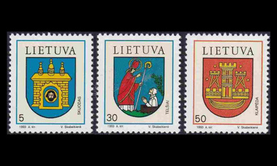 Liettua 526-8 ** Vaakunoita (1993)