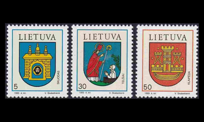Liettua 526-8 ** Vaakunoita (1993)