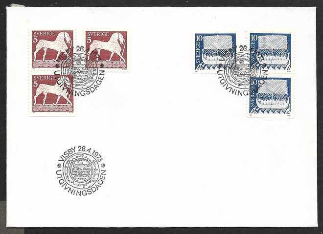 Ruotsi - Forntida konst FDC 1973 (Fac. 816-817)