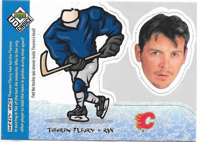98-99 UD Choice Mini Bobbing Head #BH25 Theoren Fleury CGY