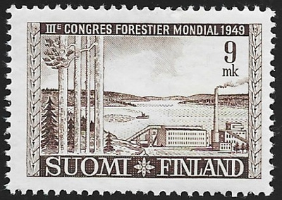 1949 III maailman metsäkongressi 9 mk ** Lape 368