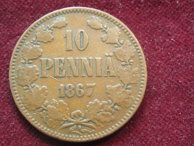 10 penniä 1867