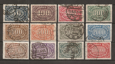 Saksa 1922/23, Mi 246-257 o