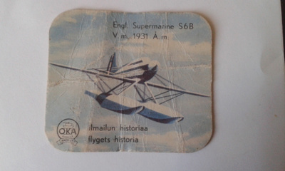 KERÄILYKUVA - OKA ILM. HIST.  ENGL. SUPERMAR 1931 (K15-S140)